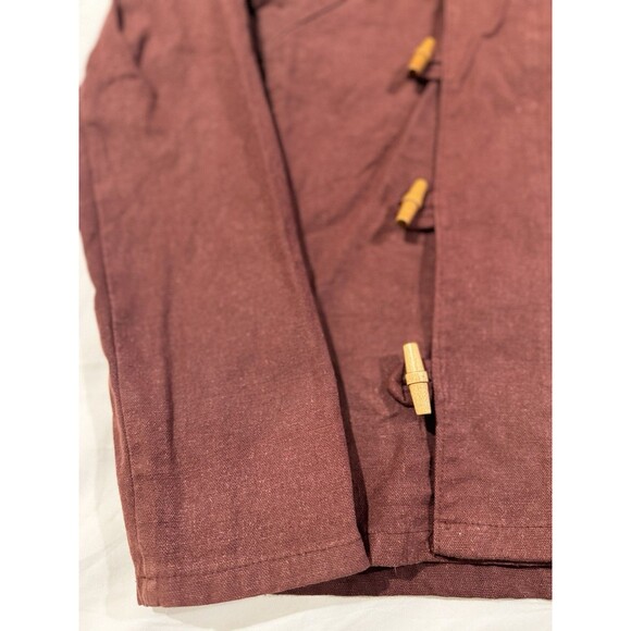 Vintage Y2K A-Wear-Ness Jacket S Brown Canvas Hooded Kimono Style Boho Canada - Picture 7 of 16